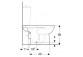 Geberit Selnova Stojící mísa WC do spłuczki nasadzanej, s hlubokým splachováním, B36cm, H39cm, T67cm, odtok vodorovný