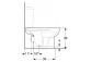 Geberit Selnova Stojící mísa WC do spłuczki nasadzanej, s hlubokým splachováním, B36cm, H39cm, T67cm, odtok vodorovný