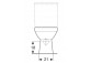 Geberit Selnova Stojící mísa WC do spłuczki nasadzanej, s hlubokým splachováním, B36cm, H39cm, T67cm, odtok vertikální