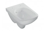Geberit Selnova Compact Závěsná mísa WC, s hlubokým splachováním, 35x49cm, zkrácená, kształt geometryczny, Rimfree