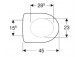 Geberit Selnova Klozetové sedátko, připevnění od dołu, pánty kovové, zachodząca poklop sedátka klozetovou