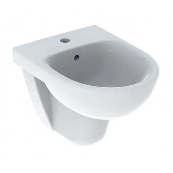 Geberit Selnova Compact Závěsný bidet, B35.5cm, H34.5cm, T48cm, krátký, z přepadem, s otvorem pro baterii