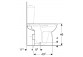 Geberit Selnova Comfort Stojící mísa WC do spłuczki nasadzanej, s hlubokým splachováním, 36x46x67cm, podwyższona, odtok vodorovný