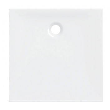 Čtvercová sprchová vanička Geberit Nemea 80x80 cm, bílý matný