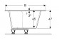 SELNOVA SQUARE vana asymetrická 170x105 cm, odtok z pravé strony - bílá