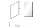 Dveře sprchové do niky Besco Duo Slide, 100x195cm, posuvné, sklo čiré, profil chrom