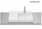 HORIZON Umyvadlo na postavení na desku VIEW 60x42 cm s otvorem pro baterii bílý lesklá Supraglaze®