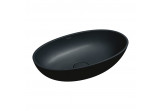 Umyvadlo na postavení na desku OMNIRES SHELL M+, 60 x 35 cm - black lava