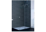 Dveře sprchové walk-in Huppe Xtensa pure, posuvné, 868-900mm, stabilizator skośny, připevnění pravé, Anti-Plaque, stříbrný lesklý profil