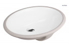 Oltens Mana umyvadlo 46x38 cm pod desku oválný s povrchem SmartClean - bílá