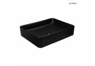 Oltens Forde umyvadlo 51x40,5cm na desku obdélníková s povrchem SmartClean - černá matnáný 