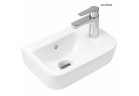 Oltens Vernal umyvadlo 37x24,5 cm cm závěsná pravá s povrchem SmartClean - bílá