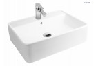 Oltens Duve umyvadlo 58x43,5 cm na desku obdélníková s povrchem SmartClean - bílá 