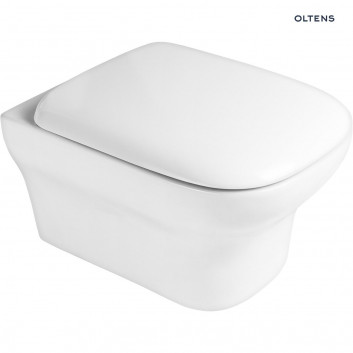 Souprava Oltens Gulfoss mísa WC závěsná PureRim se sedadlem s pozvolným sklápěním