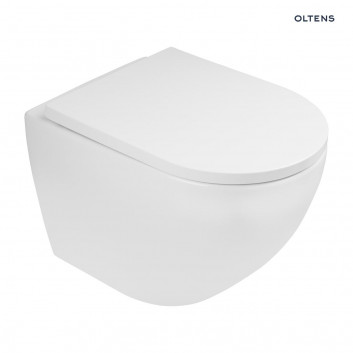 Souprava Oltens Hamnes mísa WC závěsná PureRim se sedadlem s pozvolným sklápěním 