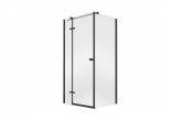 Sprchový kout obdélníková Besco Pixa, 100x80cm, levá, sklo čiré, profil chrom