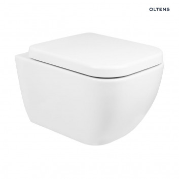 Souprava Oltens Vernal mísa WC závěsná PureRim s povrchem SmartClean se sedadlem s pozvolným sklápěním