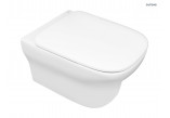 Souprava Oltens Gulfoss mísa WC závěsná PureRim s povrchem SmartClean se sedadlem s pozvolným sklápěním Slim