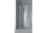 Drzwi prysznicowe Kermi Raya 80 cm, wahadłowe 1-skrzydłowe z polem stałym, wersja lewa- sanitbuy.pl