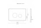 Oltens Lule splachovací tlačítko do WC - skleněný bílý/chrom