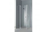 Dveře sprchové Kermi Raya 75 cm, lítací 1-křídlové s pevným polem, pravé