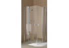 Čtvercový sprchový kout Kermi Raya 100x100 cm, wejście dvoudílný, lítací dveře z pevnými segmenty