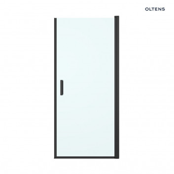 Oltens Rinnan dveře sprchové 80 cm wnękowe sklo čiré - černá matnáný 