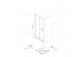 Oltens Hallan sprchový kout 90x90 cm čtvercová černá matnáný/sklo čiré dveře se stěnou