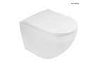 Souprava Oltens Hamnes Stille mísa WC závěsná PureRim s povrchem SmartClean se sedadlem s pozvolným sklápěním