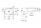 Loop & Friends Zápustné umyvadlo, 660 x 470 x 220 mm, Weiss Alpin, z přepadem, Nieszlifowany
