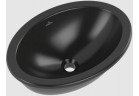 Umyvadlo pod desku Villeroy & Boch Loop & Friends, 430 x 290 x 185 mm, Pure Black CeramicPlus, z přepadem