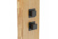 Panel sprchový Corsan Bao bambusowy z chromovaným wykończeniem i termostatem