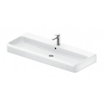 Umyvadlo broušené 120x47cm, Duravit Qatego - Bílý lesklý