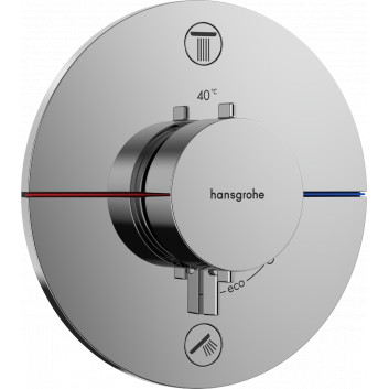 Baterie termostatická, podomítková do 2 přijímačů s integrovaným bezpečnostním systémem zgodnie z EN 1717, Hansgrohe ShowerSelect Comfort S - Chrom 