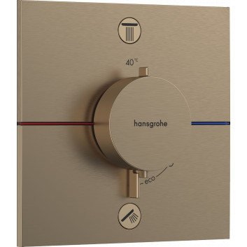 Baterie termostatická, podomítková do 2 přijímačů s integrovaným bezpečnostním systémem zgodnie z EN 1717, Hansgrohe ShowerSelect Comfort E - Chrom