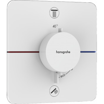 Baterie termostatická, podomítková do 2 přijímačů s integrovaným bezpečnostním systémem zgodnie z EN 1717, Hansgrohe ShowerSelect Comfort Q - Černá Matný