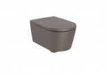 Mísa WC závěsná Roca Inspira Rimless Compacto 37x48 cm, onyks