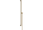 Sprchová tyč S Puro 90 cm z suwakiem EasySlide a hadicí przysznicowym Isiflex 160cm, Hansgrohe Unica - Bronz Szczotkowany