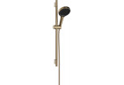 Sprchový set 130 3jet EcoSmart s držákem S Puro 65 cm PushSlider i tekstylnym hadici sprchovým Designflex 160 cm, Hansgrohe Rainfinity - Bronz Szczotkowany