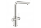 Baterie filtrująca s výsuvnou sprchou, GROHE BLUE PURE MINTA - nerez