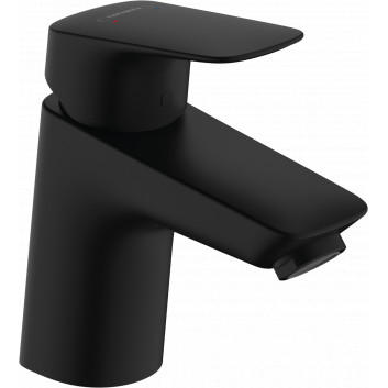 Páková umyvadlová baterie 70 z metalowym kompletem odtokovom, Hansgrohe Logis - Černá Matný