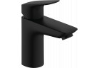 Páková umyvadlová baterie 100 z metalowym kompletem odtokovom, Hansgrohe Logis - Černá Matný