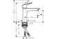 Páková umyvadlová baterie 110 Fine s umyvadlovou výpustí Push-Open, Hansgrohe Logis - Černá Matný 
