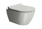 Mísa WC GSI Pura 50x36 cm, závěsná bez kołnierza Swirlflush - cenere matnáný