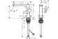 Páková umyvadlová baterie 110 Fine CoolStart Ecosmart+ s umyvadlovou výpustí Push-Open, Hansgrohe Tecturis E - Černá Matný