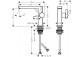 Páková umyvadlová baterie 110 Fine, CoolStart bez výpusti, Hansgrohe Tecturis E - Černá Matný