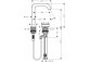 2otvorová umyvadlová baterie 150 CoolStart z niezamykanym kompletem odtokovom, Hansgrohe Tecturis S - Chrom