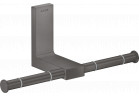 Dvojitý závěs toaletního papíru, AXOR Universal Rectangular - Černá Chrom Szczotkowany