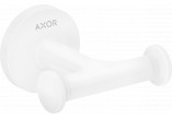 Dvojitý háček na ručníky, AXOR Universal Circular - Bílý Matný