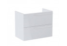 Skříňka koupelnová Roca Ella 78,5 x 44,6 cm, s 2 zásuvkami - bílý lesklá